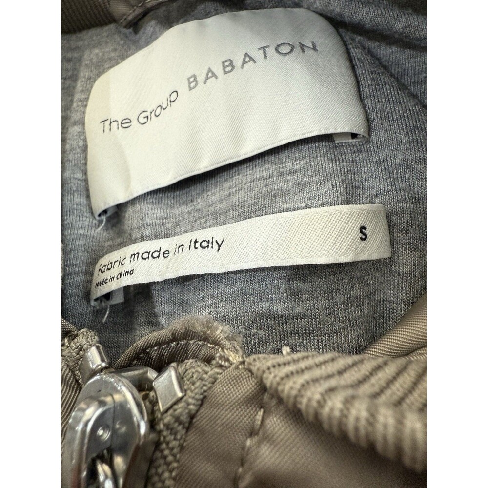 The Group by BABATON Modern Taupe Zip Pocket GILMAN Bomber Jacket Womens sz S - Picture 6 of 16
